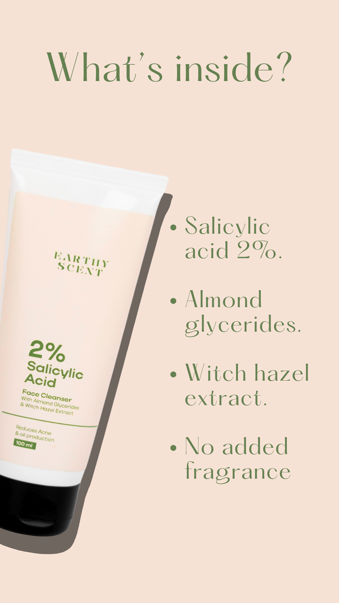 Face cleanser with 2% salicylic acid & almond glyceride